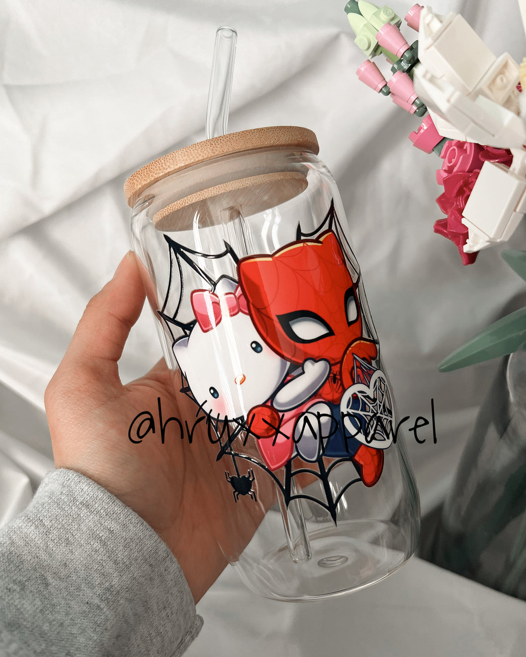 SpidermanxHK Glass Cup