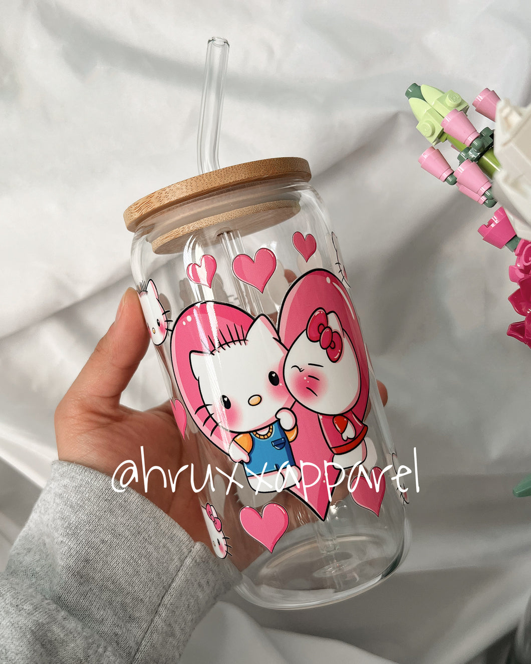 HK love Glass Cup
