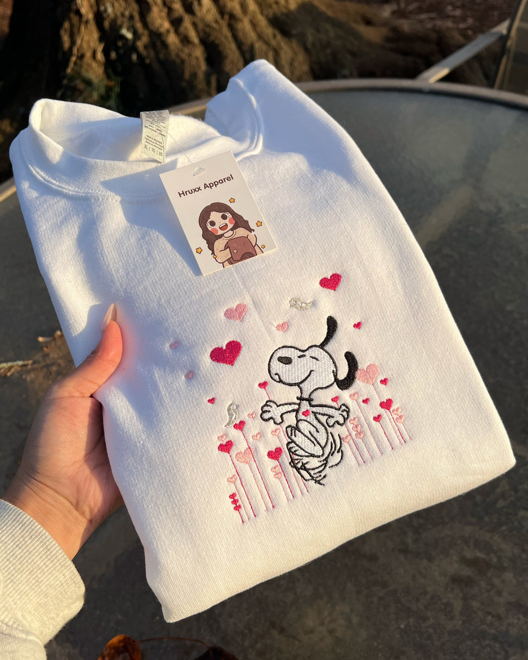 Snoopy Valentines Embroidery Crewneck